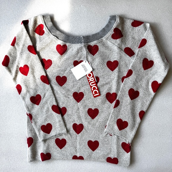 Fiorucci Distressed Heart Raglan Sweatshirt - Picture 2 of 8